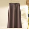 Women's High Waist Gray A-line Bodycon Skirt - Spring/Fall 2025 Collection