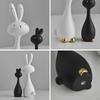2x Bunny Statues Easter Decoration Indoor Outdoor Home Decor Animal Art Sculptures Figurines for