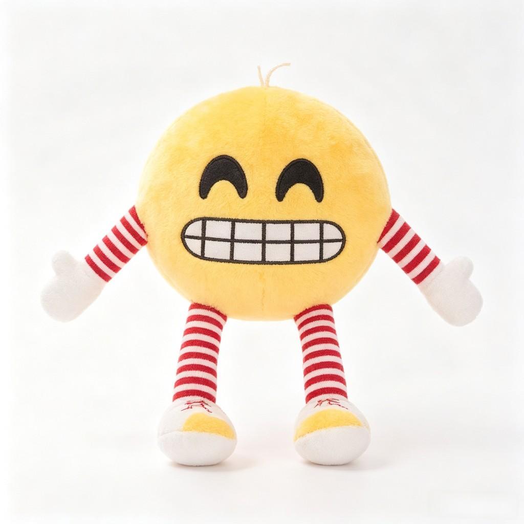 Cute Emoji Face Plush Pillow With Arms And Legs For Sofa Decor And Gift