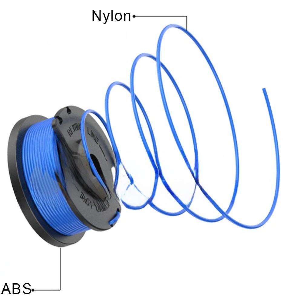 1/3Pcs 1.65mm Round Nylon Spool Line For 18V 24V 40V Cordless String Trimmer AC14RL3A/AC14HCA Spool And Cover Replacement
