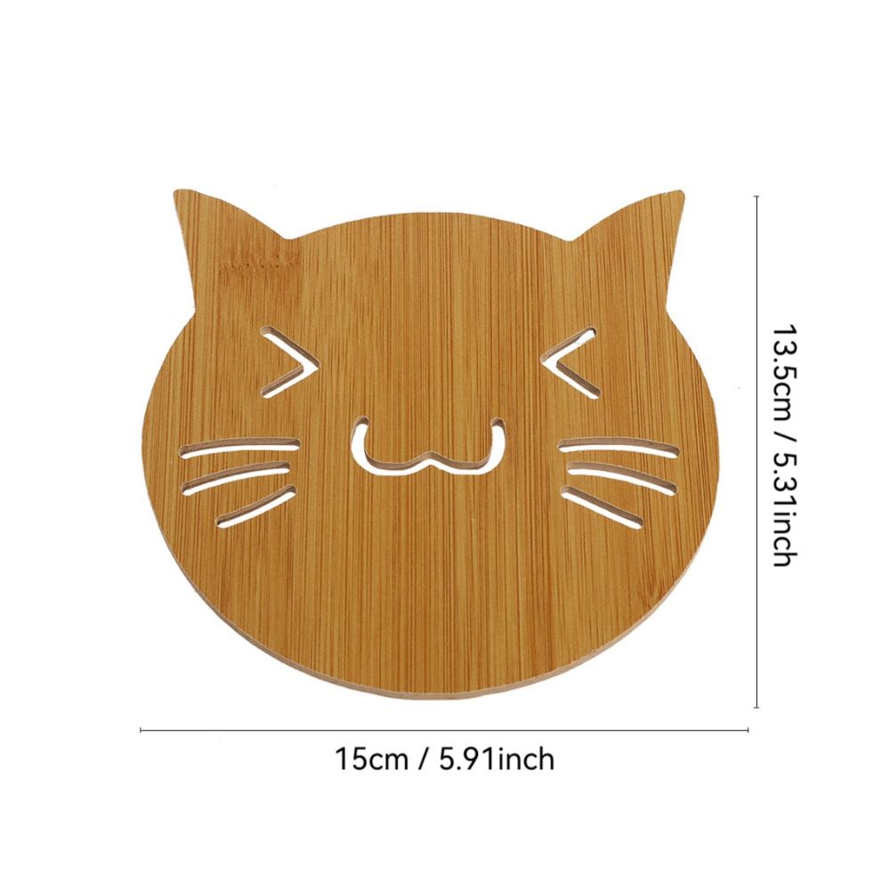 Creative Wooden Insulated Coaster Thicken Non-slip Cup Mat Multifuntional Portable Table Mat Home Decoration