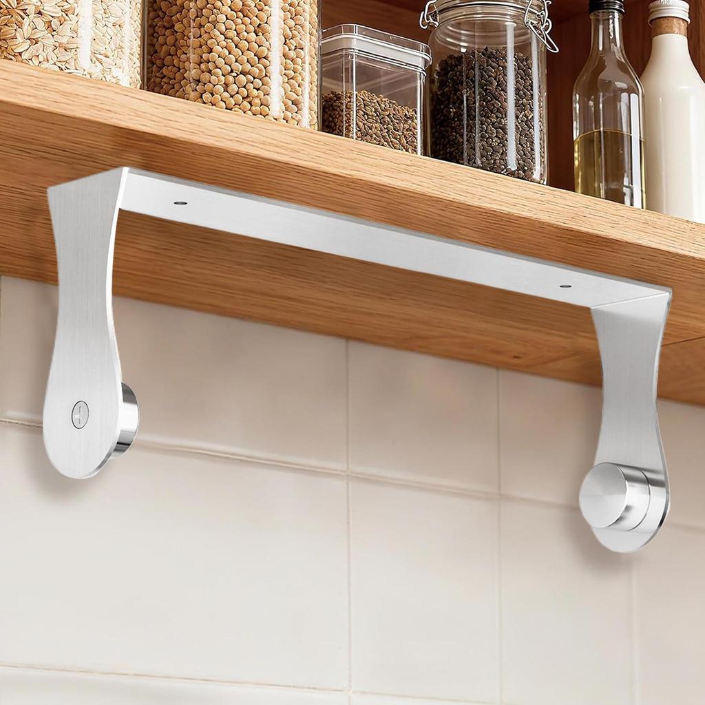 Kitchen Paper Towel Holder Self Adhesive Organizer Towel Tissue Napkin Holder Bar For Kitchen Bathroom Pantry Laundry Room