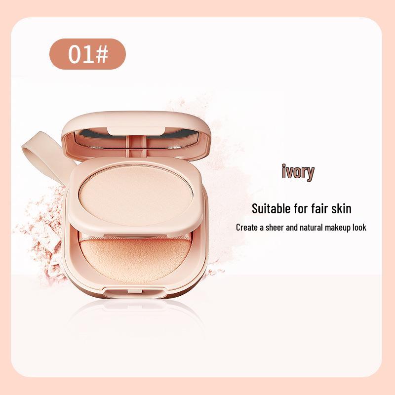 Kiss Beauty Pudr s medem pro kontrolu mastnoty: Dlouhotrvající, Voděodolný, Soft Focus, Přenosný Dvouvrstvý Fixační Puder.