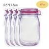 Reusable Zip Lock Bags In The Shape of Jars for Storing Food Products