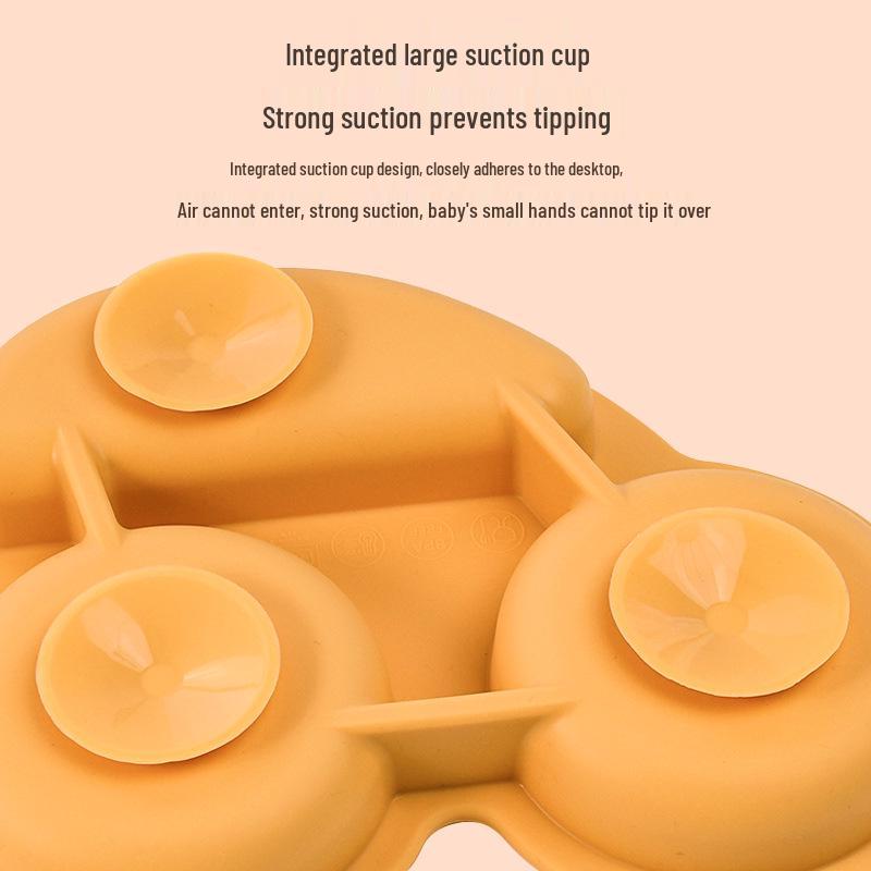Cross-Border Baby Silicone Tableware: Anti-Fall Eating Tray for Children