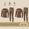 Men’s Ultra-Thin Seamless Self-Heating Thermal Underwear Set - Skin-Enhancing with Hyaluronic Acid for Autumn/Winter