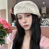 Ricygvm Summer Berets For Women Straw Hat Hollow Breathable Octagonal Cap Fashion Girls Artist Painter Caps Solid Color Bonnet