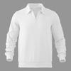 Men's Spring and Autumn Men's Long-sleeved Tops, Half-chain Jacquard Lapel Loose Sweaters