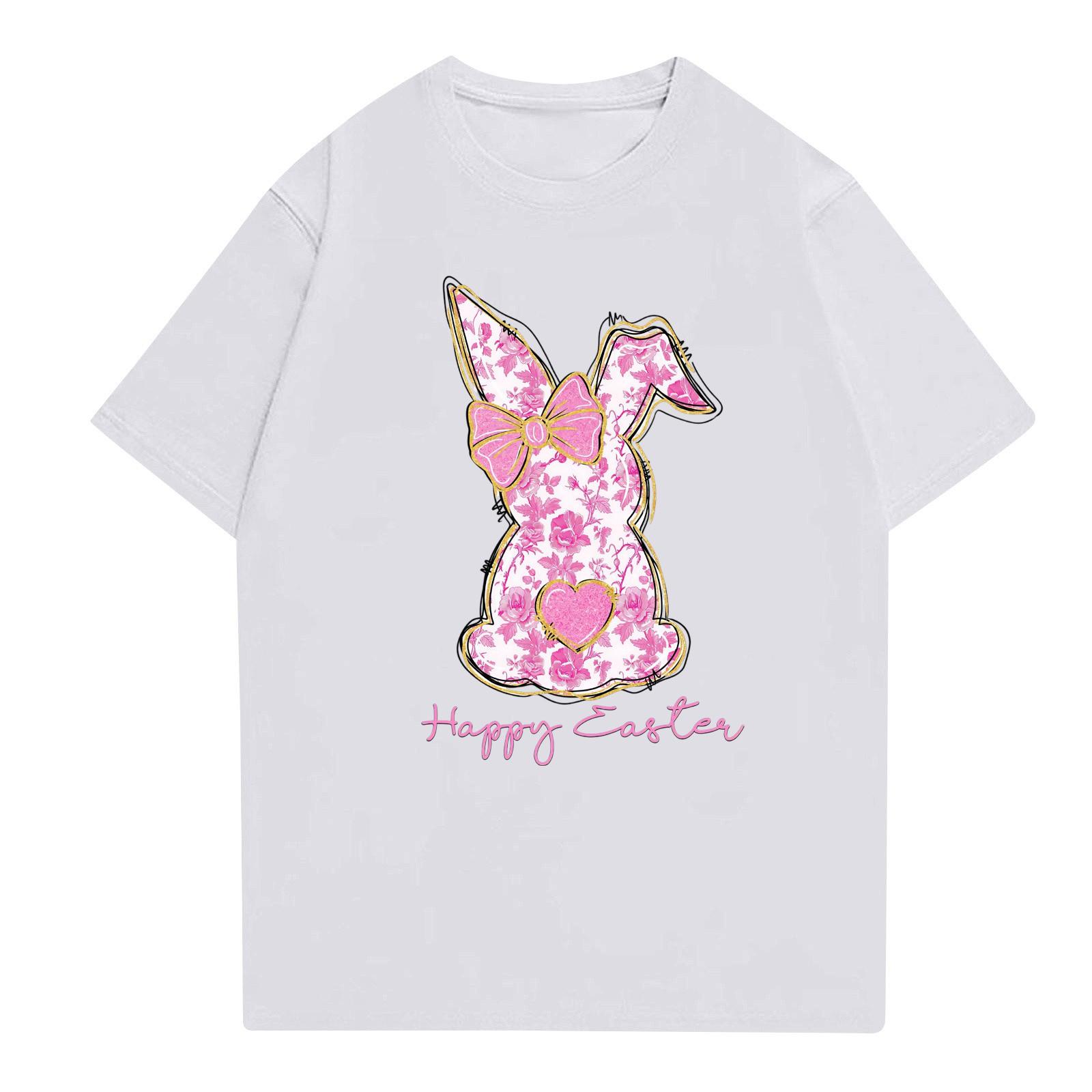 

Женская повседневная футболка с круглым вырезом и короткими рукавами с принтом XL белый