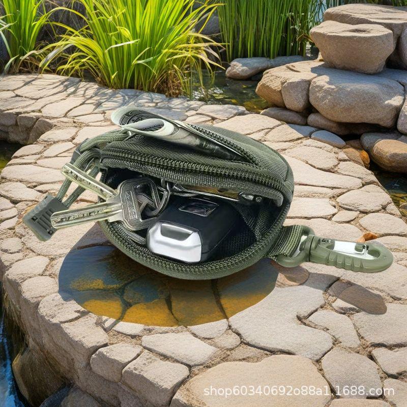 "Tactical Round Mini Coin & Key Waist Bag"