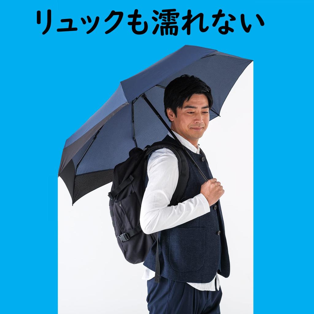 Mabu Folding Umbrella with Long Back Lightweight Indigo Extendable Bag Shield UV Mini Stylish and Popular Parasol for Men and Lightweight and Suitable