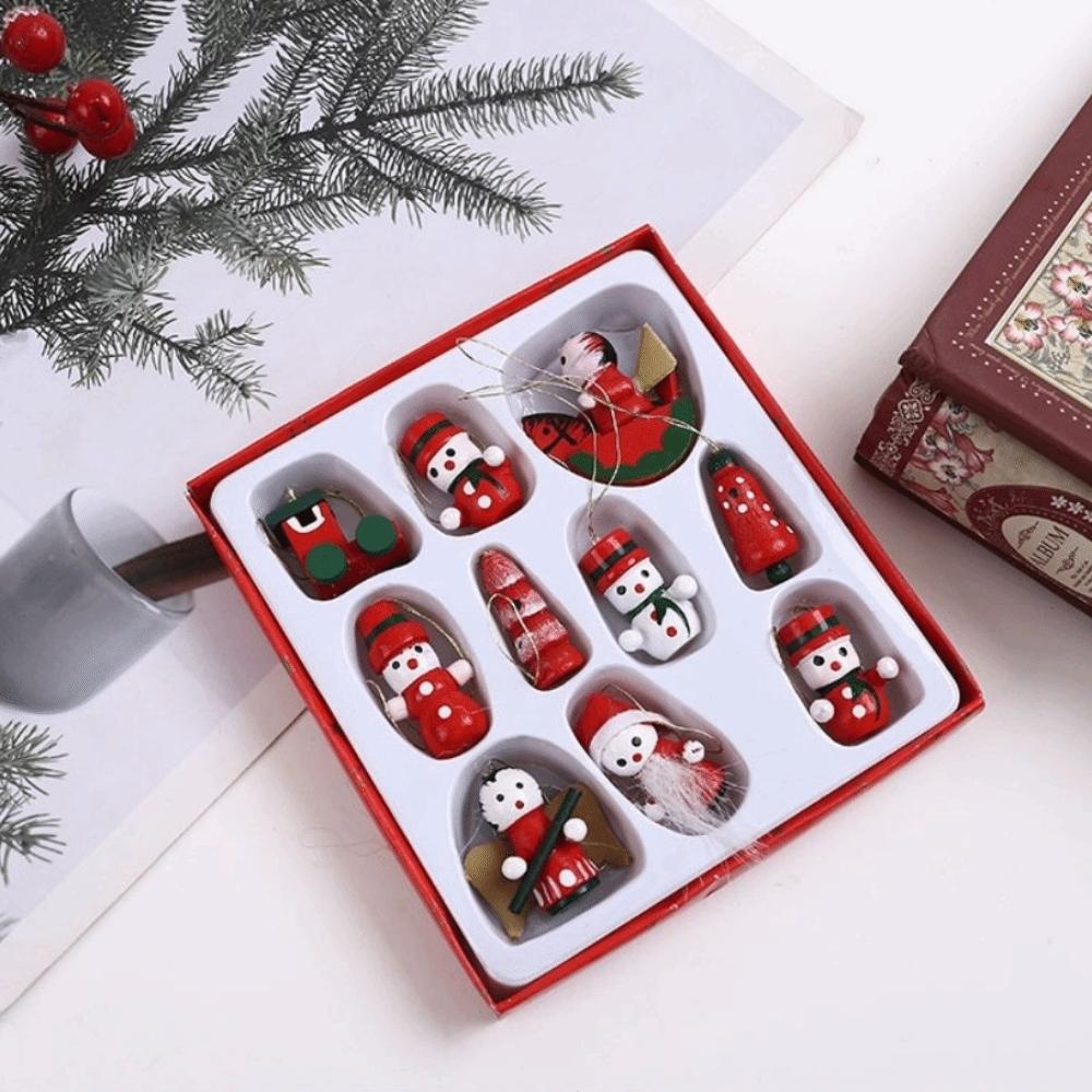 

Boxed Set Christmas Tree Decoration Multi Wooden Christmas Tree Hanging Set Window Props A