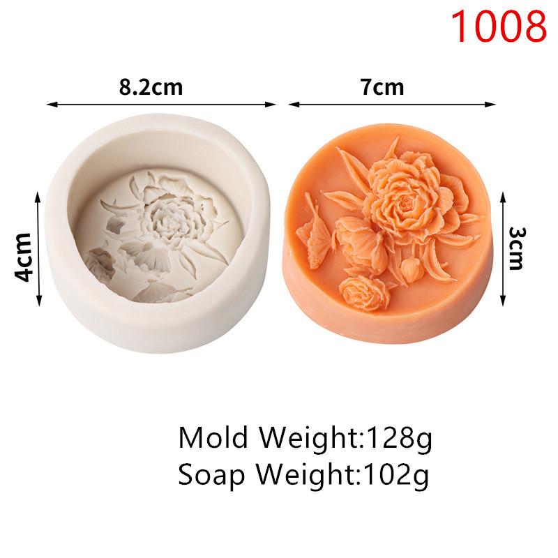 3D Peony Rose Silicone Soap Mold DIY Handmade Creative Flower Aromatherapy Plaster Resin Soap Making Supplies Kit Home Gifts