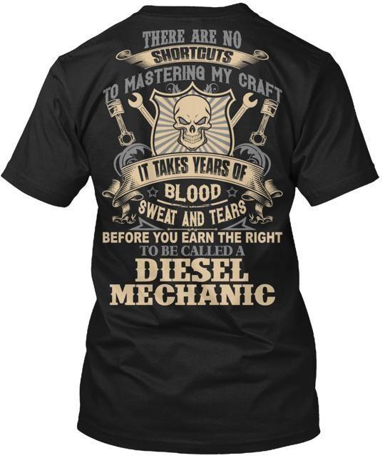 

Diesel Mechanic T-Shirt Made in the USA Size S to 5XL Unisex T-Shirt L