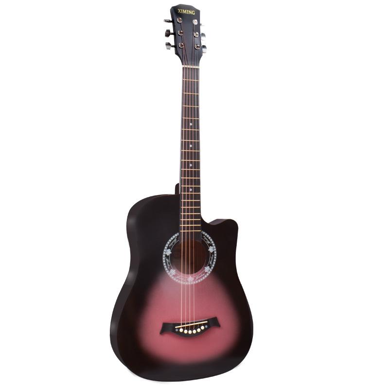 38/41-Inch Beginner Folk Guitar for Boys, Girls, and Students – Entry-Level Wooden Musical Instrument