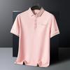 Letní pánské výšivkové polo pro střední věk a mladé, trendy, ležérní, univerzální, minimalistické tričko s krátkým rukávem