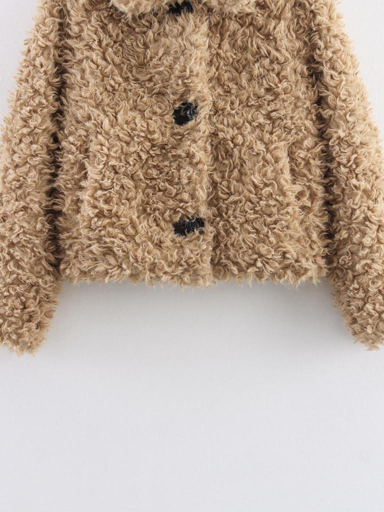 Dámský 2025 Kudrnatý Střižní Kabát - Nový Horký Styl