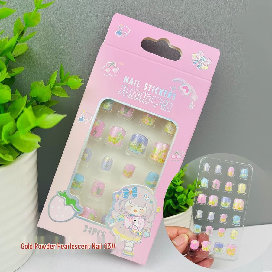 Children's Wearable Custom Nail Stickers - Cute European & American Jelly Glue Fingernail Tips