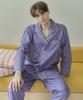 [May Flower] Purple ST Long Sleeve Pure Cotton Men's Plus Size Pajama Set [Shipped from Korea] 100% Authentic