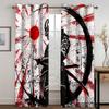 Japaness Anime Bushido Cartoon Curtains Blinds Great for Living Area Kids Bed Room Bathroom Kicthen Workroom Door Home Decoration