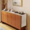 Caminho de Mesa Listrado Bege e Verde - Durável de Alta Qualidade, Elegante para Mesa de Jantar, Mesa de Café, Decoração de Casa