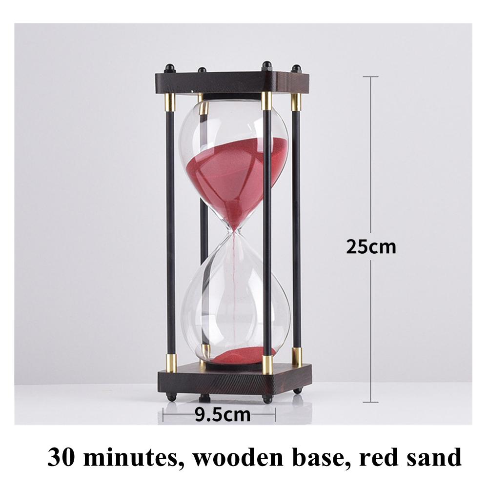 

30 минут деревянные песочные часы креативные таймеры песочные часы песочные часы кухонный инструмент настольный декор домашний орнамент детский подарок 25cm красный