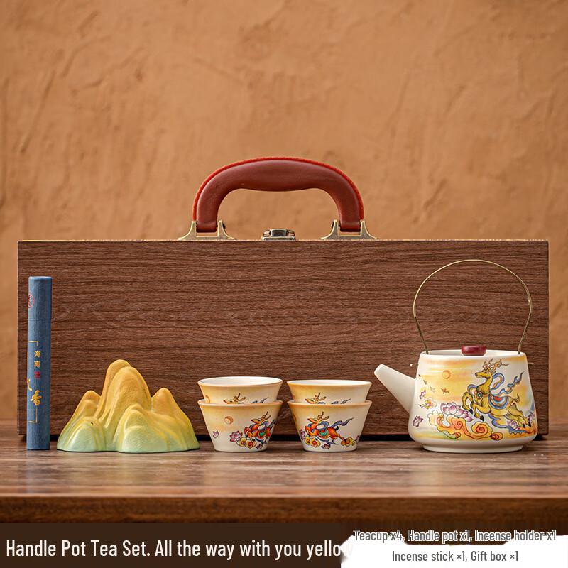 Jun 17th Chinese Ceramic Teapot & Incense Gift Set Incense Ceremony Kit