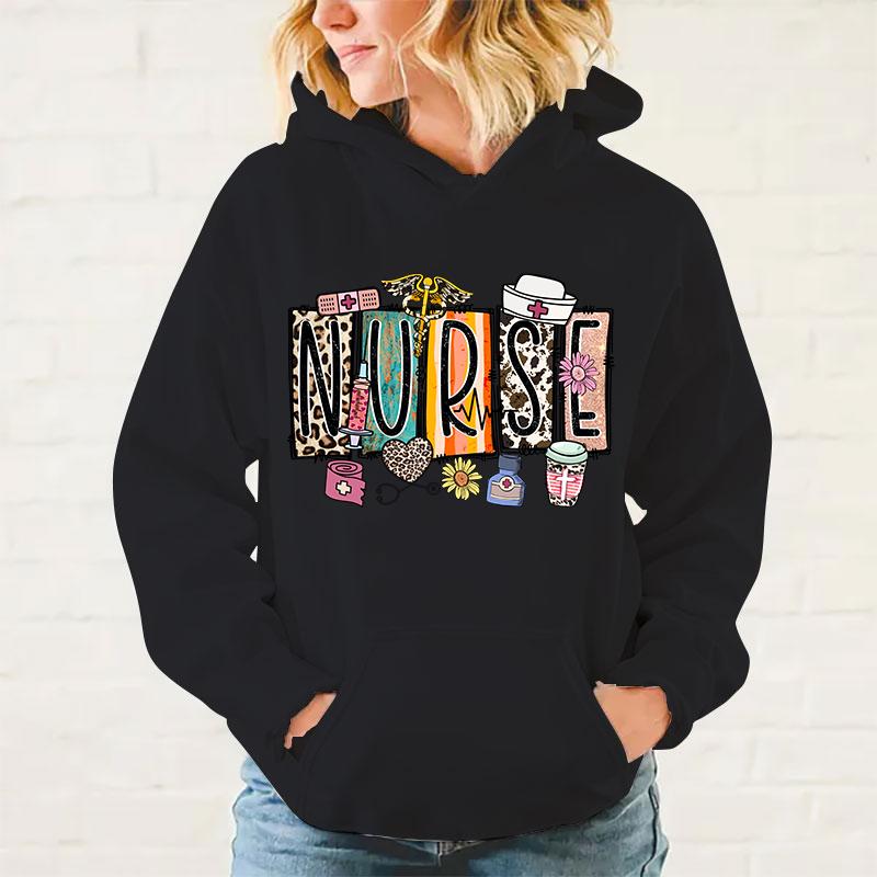 

New Autumn And Winter Hoodies Nurse Printed Hoodie Street Outdoor Hooded Hip Hop Sweatshirt For Women Men 3XL