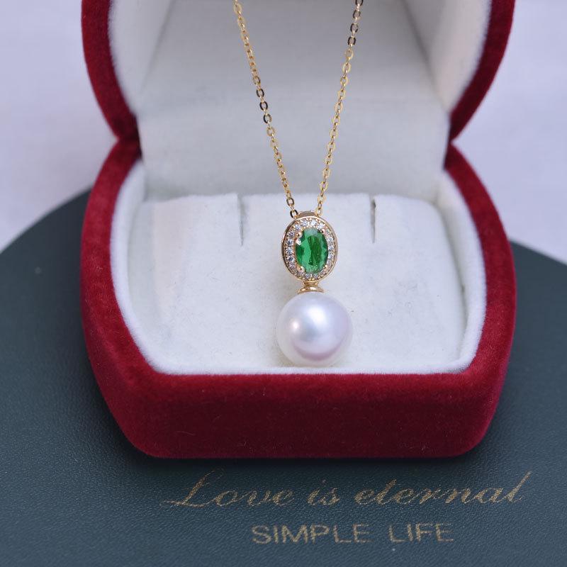 Elegant 11-12mm Freshwater Pearl Pendant Necklace with S925 Silver Clavicle Chain