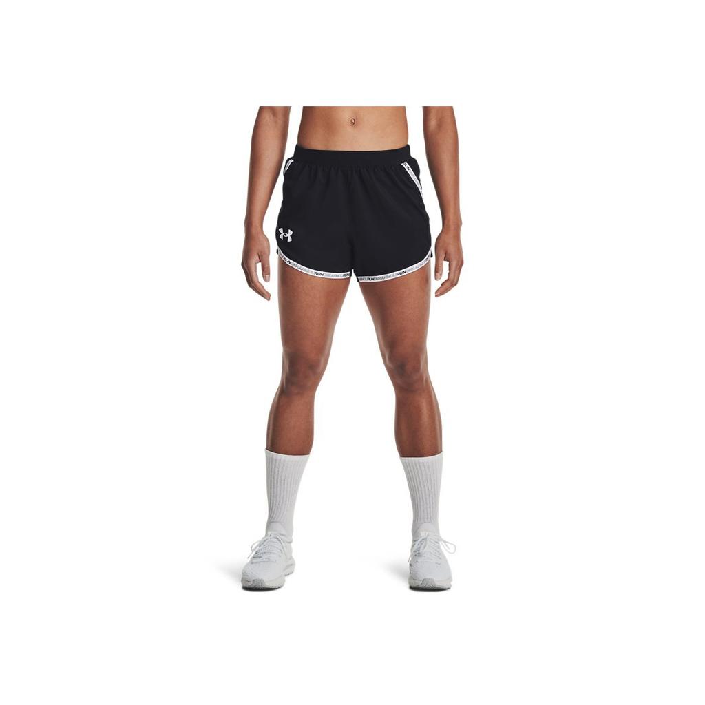 Under Armour Fly-By 2.0 Running Quick-Dry Breathable Casual Shorts Women Shorts Black 1361392-001