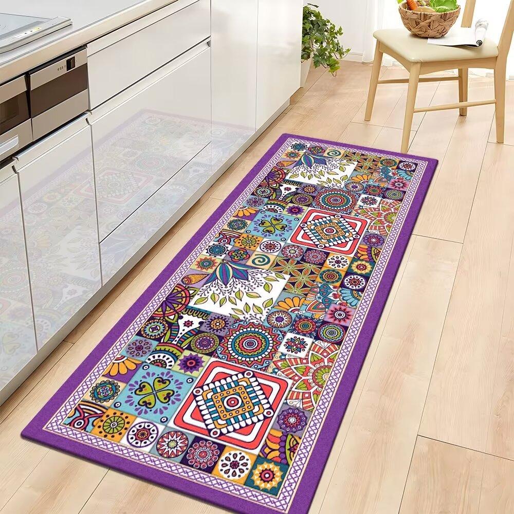 Tapis de sol de cuisine, tapis de porte d'entrée, tapis de porte d'entrée, tapis long de dessin animé, tapis d'entrée, tapis absorbant pour la maison