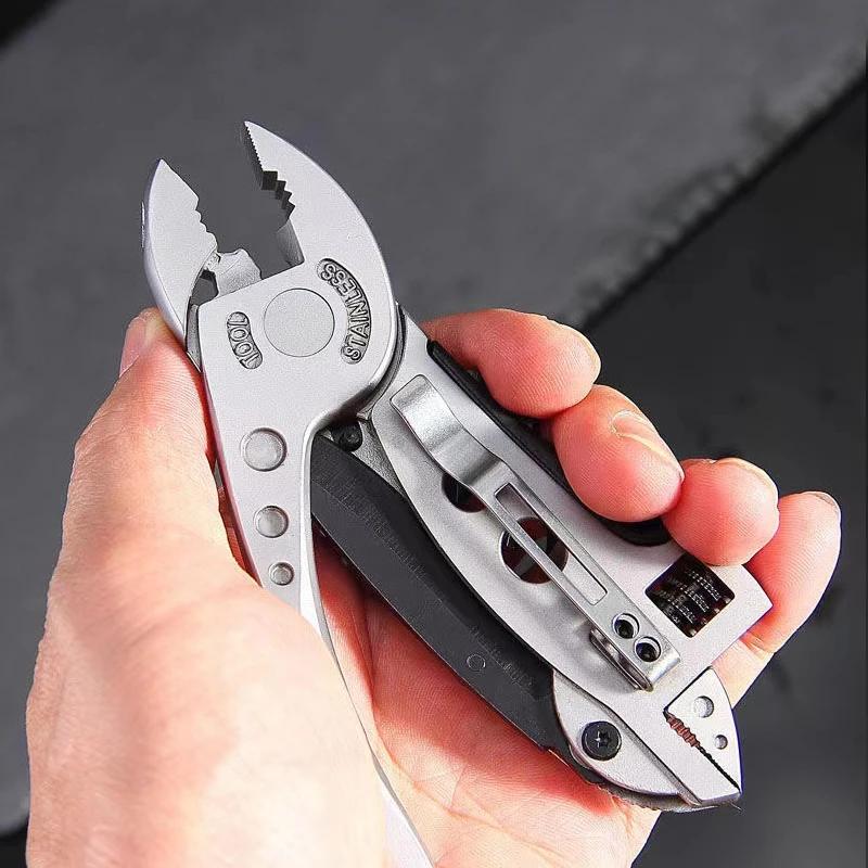 Cuțit de supraviețuire cu mai multe unelte Set de instrumente multiple Scop Cheie ajustabilă Cuțit pentru tăiere sârmă Clești de supraviețuire Set de unelte de urgență