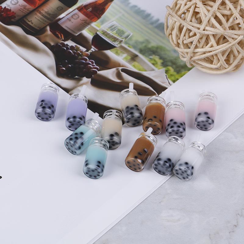 2 ks 1/12 miniaturní doplňky domečku pro panenky Simulace Pearl Milk Tea Model Drink