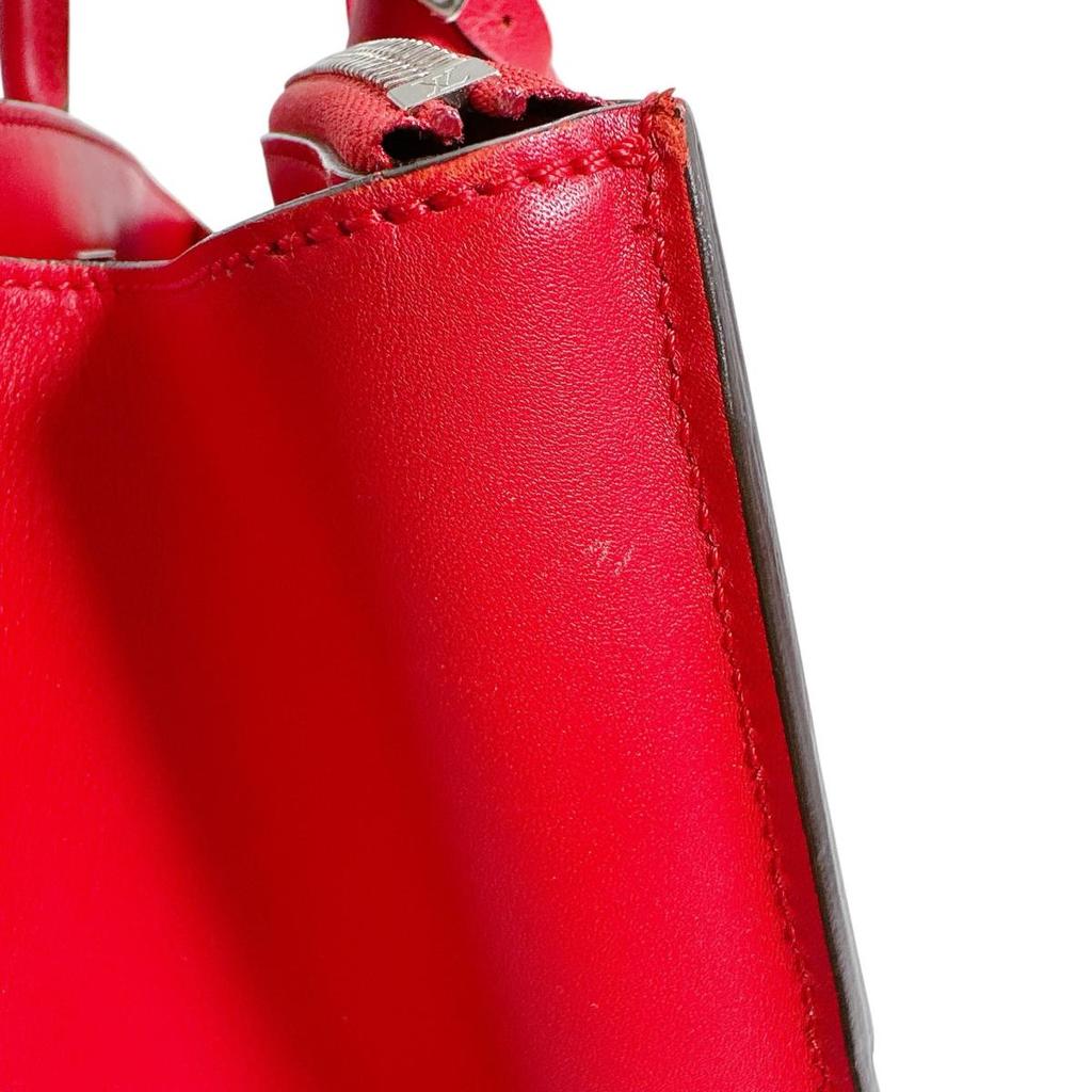 LOUIS VUITTON City Steamer PM Handbag Calfskin Red Women M53029 Used