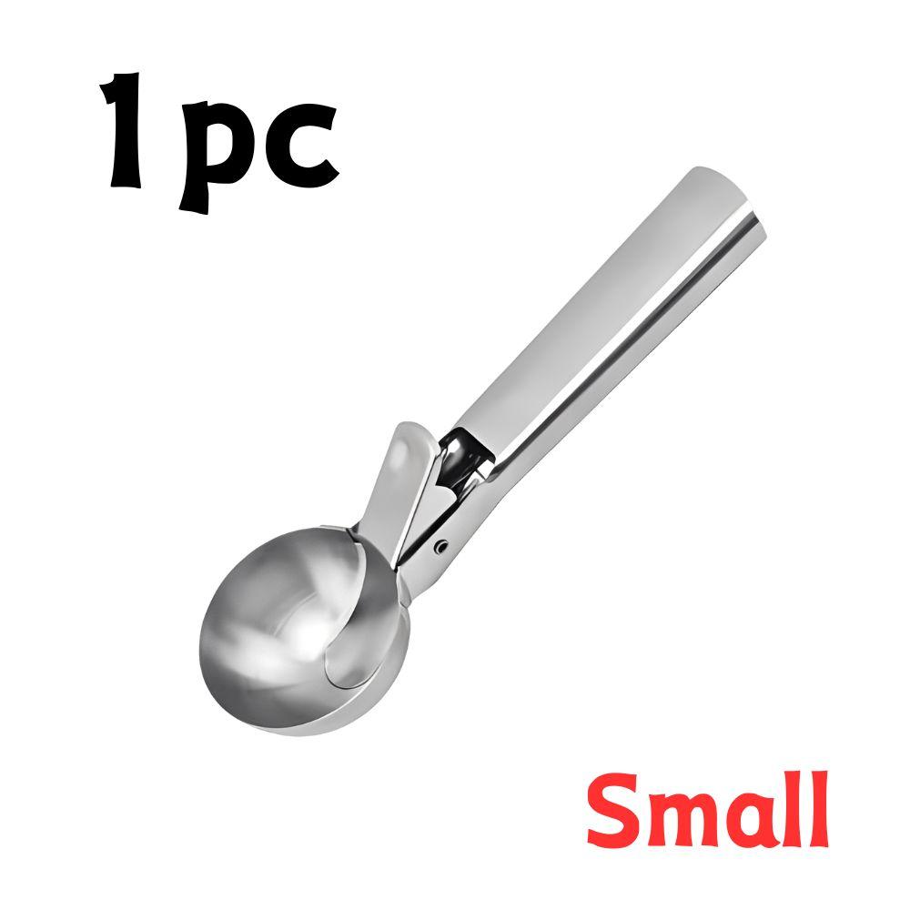 1pc Stainless Steel Trigger Ice Cream Scoop, Easy Release Ice Cream Scooper for Cookie Dough, Melon Ball YMY