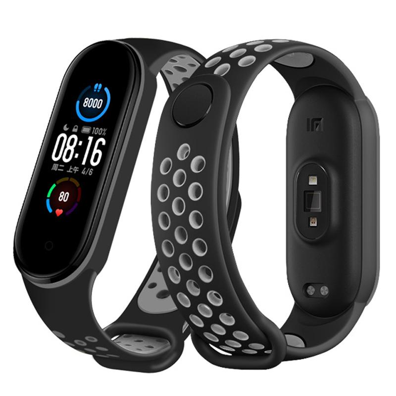 Breathable Strap For Mi Band 3 4 5 6 7 Smart Watch Wrist M3 M4 Bracelet For MiBand 7 6 5 Miband Strap Replacement