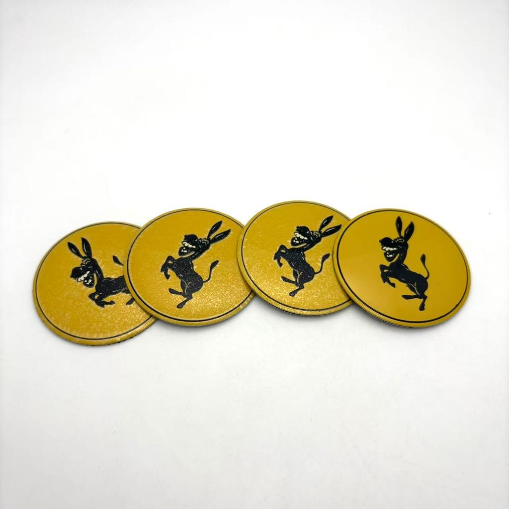 4pcs 56mm 60mm Car Wheel Center Hub Cap Fit For Funny Fala donkey Badge Emblem Decal Wheel Sticker Car Styling Accessories