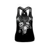 Skull digital printing body sling vest female Halloween hollow belt vest casual breathable bottoming shirt