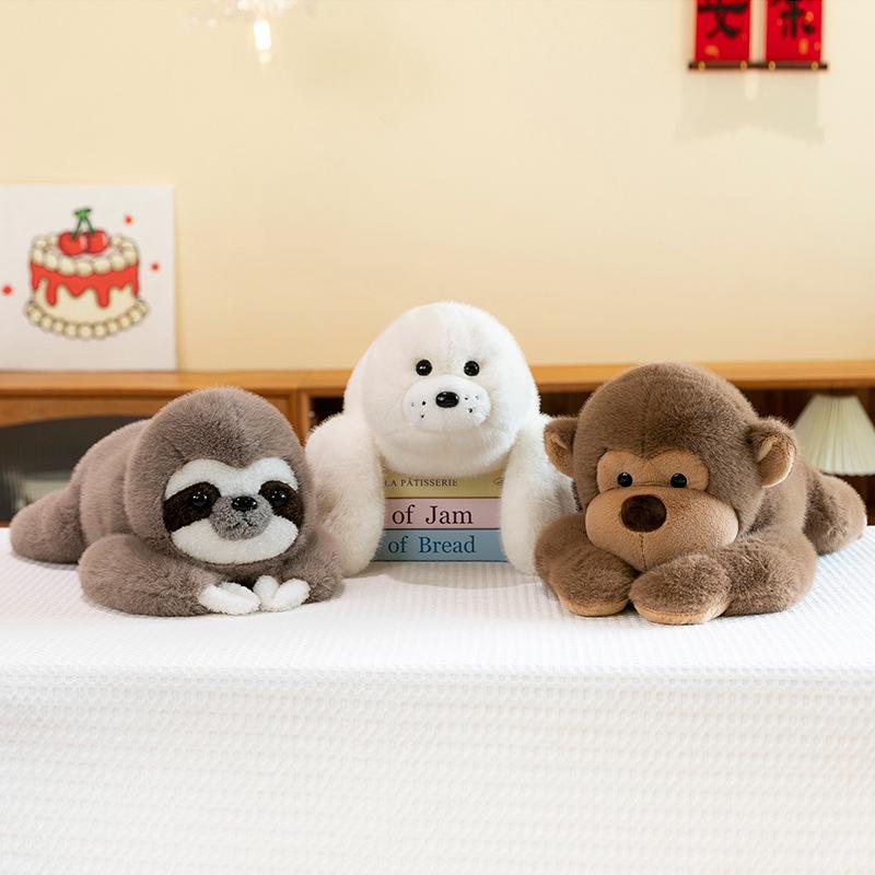 Mego Herriot Plush Sloth Monkey Seal Doll – Comforting Toy for Kids