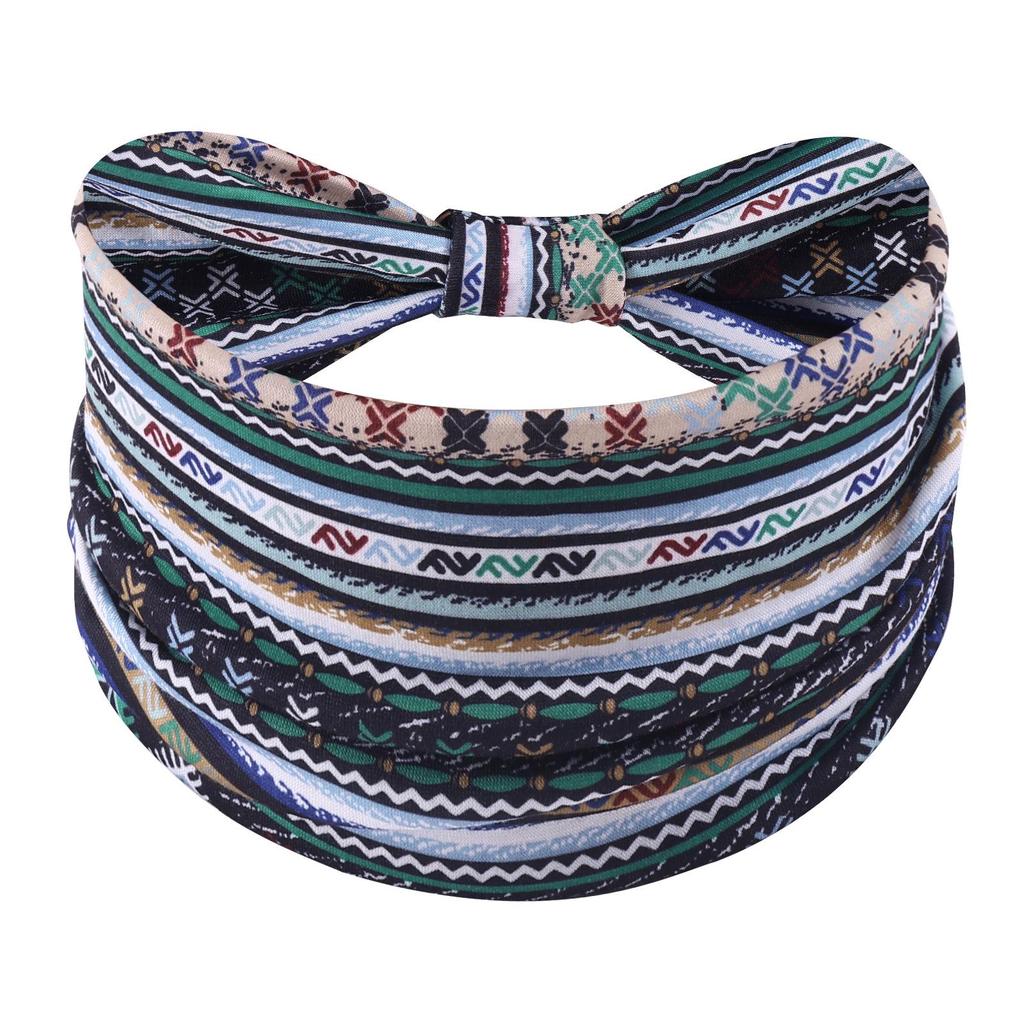 Cross-Border Women's Cotton Yoga Headband - Elastic, Sweat-Absorbing, Fashionable