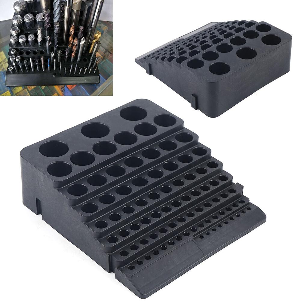 84 Hole Tool Storage Box Milling Cutter Polypropylene Milling Cutter Storage Box CNC Accessories Placement Rack Organizer