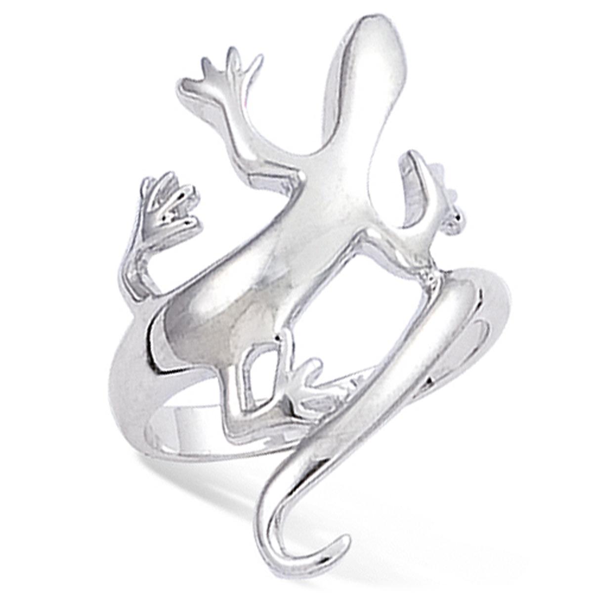 

Серебряное кольцо Саламандра серебро (родий) - 28 мм