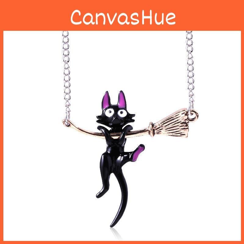 Delivery Kikis Service Naughty Black Cat Broom Necklace For Anime Gift Fans
