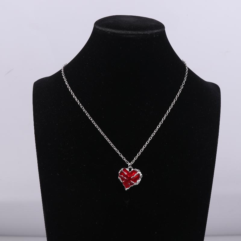 Modisches Und Schönes Simuliertes Schwert Herz Halsketten-Set Elegante Herren Und Damen Pulloverkette Schlüsselbein Kette Partnergeschenk