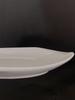 Pure White Bamboo Leaf Ceramic Oval Plate