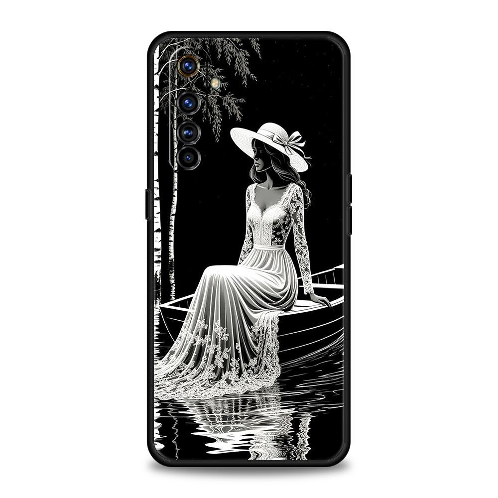 Cute White Clothes Soft TPU For Realme 13 12 11 10 9 Pro Plus GT3 GT2 C21 C25 C35 C53 C55 C67 Pro 5G Phone Case Cover Fundas Bag