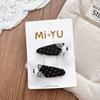 Elegant Simple Lace Bow Baby Hair Clips Fashion Korean Style Girls Students Hairpin Headwear Black White Kids Accessories