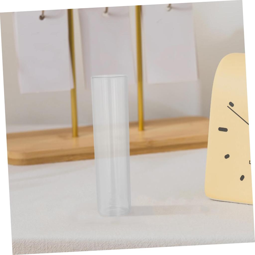 NUOLUX Test Tube Vases, Transparent Glass, for Propagating Plants, Hydroponic Compatible, Rear Decor, Indoor Use, Set of 4