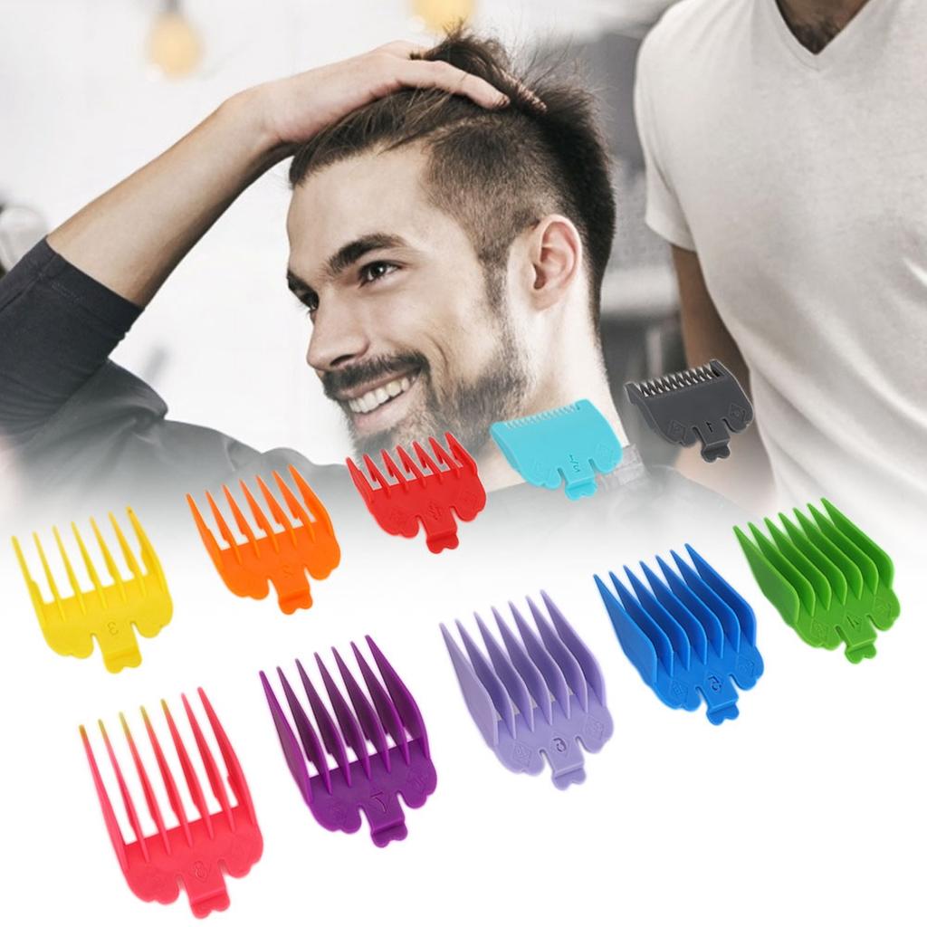 10pcs Comb Guide Set Electric Hair Clipper Spare Parts Hairstyling Limit Combs Accessory