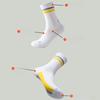 Herren Lauf-Sportsocken, Basketball Stoßdämpfend und Verschleißfest, Handtuchsohle Schweißabsorbierend, Geruchshemmend und Atmungsaktiv Mittelhohe Socken